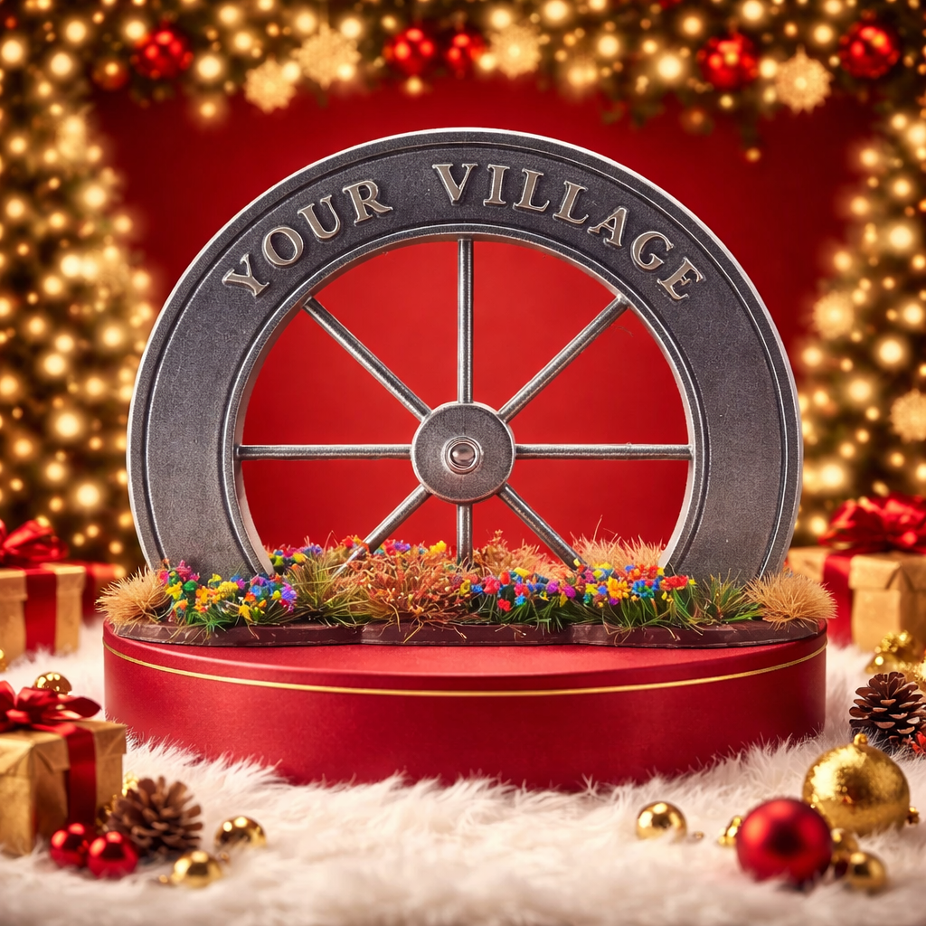 Wagon Wheel Village Sign