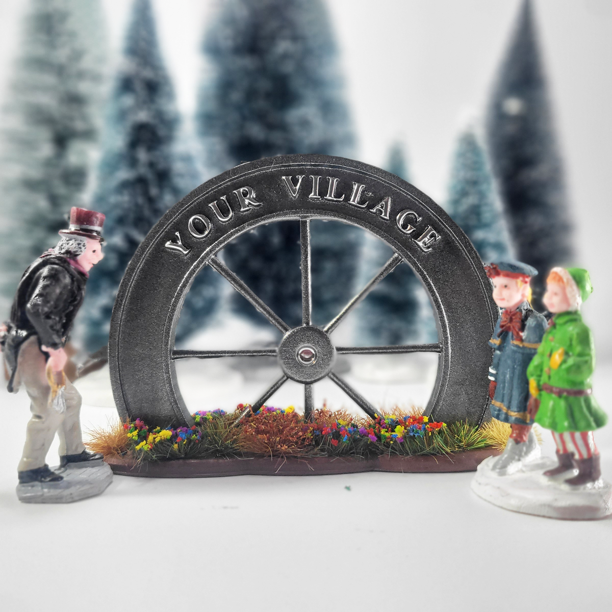 Wagon Wheel Village Sign