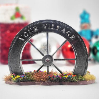 Wagon Wheel Village Sign