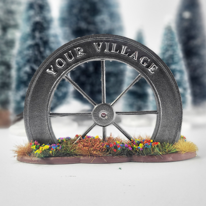 Wagon Wheel Village Sign